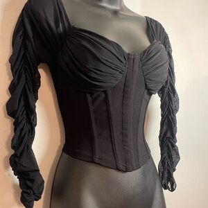 **SOLD** Windsor Black Ruched Top
